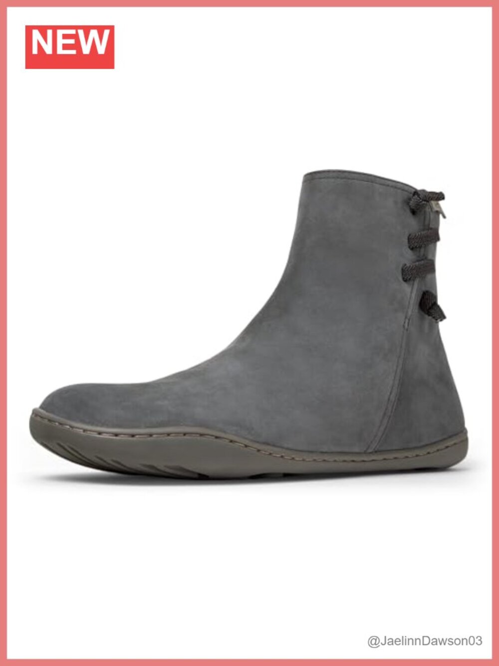 Women's Ankle Bootie Leather Textile Zip Flat Round Toe